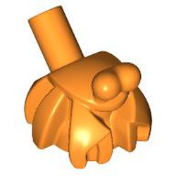 LEGO part 69945 Animal, Hermit Crab, with Bar [PLAIN] in Bright Orange/ Orange