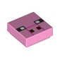 Tile 1 x 1 with Pixelated Pig Face print