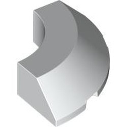 LEGO part 5649 Brick Round Corner 4 x 4 x 1 with Bottom Cut Outs [No Studs Flat Top][1/4 Arch] in White