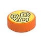 Tile Round 1 x 1 with Rope print (Climbing Badge)