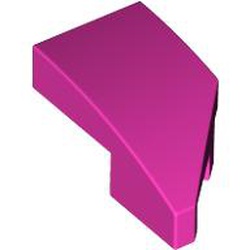 LEGO part 29120 Slope Curved 2 x 1 with Stud Notch Left in Bright Purple/ Dark Pink