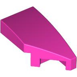 LEGO part 29119 Slope Curved 2 x 1 with Stud Notch Right in Bright Purple/ Dark Pink