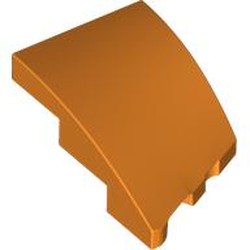LEGO part 80177 Slope Curved 3 x 2 with Stud Notch Left in Bright Orange/ Orange