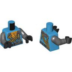 LEGO part MINI UPPER PART, NO. 7009 in Dark Azur (6481848|76382)
