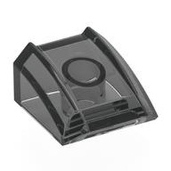 LEGO part  FRONT, 2X2, SPORT in Trans-Black