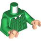 Torso, Knitted Sweater, White Collar print, Green Arms, Light Nougat Hands
