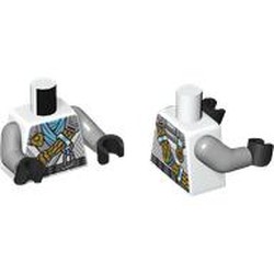 LEGO part MINI UPPER PART, NO. 7014 in White (6482021|76382)