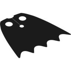 LEGO part 107821 Neckwear Cape, Scalloped 5 Points in Black