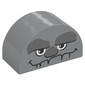 Duplo Brick 2 x 4 x 2 Curved Top with Rock Face print
