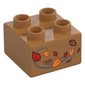 Brick 2 x 2 with Red/Orange Blowing Leaves print