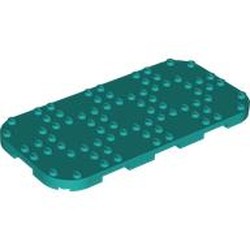 LEGO part 5251 Plate Round Corners 8 x 16 x 2/3 Circle with Reduced Knobs in Bright Bluish Green/ Dark Turquoise