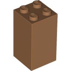 LEGO part 30145 Brick 2 x 2 x 3 in Medium Nougat