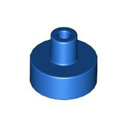 LEGO part 20482 Tile Round 1 x 1 with Hollow Bar in Bright Blue/ Blue