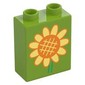 Duplo Brick 1 x 2 x 2 with Sunflower print