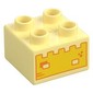 Duplo Brick 2 x 2 with Sandcastle print