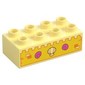 Duplo Brick 2 x 4 with Sandcastle, Eyes print
