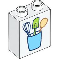 LEGO part BRICK 1X2X2, NO. 250 in White (6482781|107931)