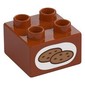 Duplo Brick 2 x 2 with Cookies print