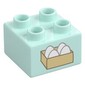 Duplo Brick 2 x 2 with Egg Carton print