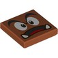 Tile 2 x 2 with Goomba Face and Open Mouth, Tongue Print