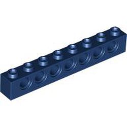 LEGO part 3702 Technic Brick 1 x 8 [7 Pin Holes] in Earth Blue/ Dark Blue