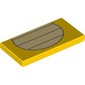 Tile 2 x 4 with Tan Reptile Belly print