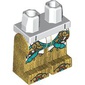 Hips and Pearl Gold Legs with White Robes, Dark Turquoise Trim, Gold Decorations, Toes print