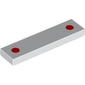 Tile 1 x 4 with Two Red Dots print