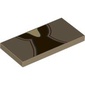 Tile 2 x 4 with Dark Brown Jedi Robe print