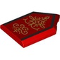 Tile Special 2 x 3 Pentagonal with Gold Decorations, Black Border print