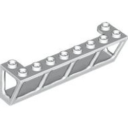 LEGO part WALL 2X8X2 WRY INV. W. WIND. in White (6483097|50402)
