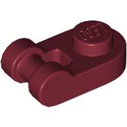 LEGO part 26047 Plate Special 1 x 1 Rounded with Handle in Dark Red