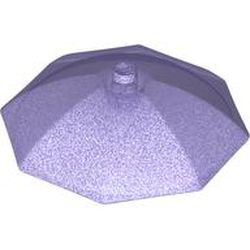 LEGO part 4094b Equipment Umbrella Top with No Bottom Flaps, 6 x 6 with Top Stud in Satin Trans-Purple / Trans-Purple Opal