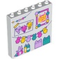 Panel 1 x 6 x 5 with Kitten Garlands, Drawing, Painting, Presents print