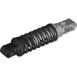 LEGO part 79717c04 Technic Shock Absorber 9L with Black Spring in Medium Stone Grey/ Light Bluish Gray