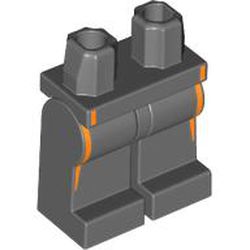 LEGO part 970c12pr2636 MINI LOWER PART, NO. 2636 in Dark Stone Grey / Dark Bluish Gray
