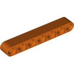 LEGO part 32524 Technic Beam 1 x 7 Thick in Reddish Orange