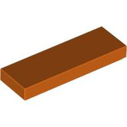 LEGO part 63864 Tile 1 x 3 in Reddish Orange