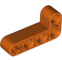 LEGO part 32140 Technic Beam 2 x 4 L-Shape Thick in Reddish Orange