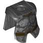 Minifig Neckwear Armor Breastplate with Dark Brown Belt, Dark Bluish Grey Lines print