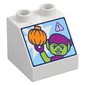 Duplo Brick 2 x 2 Slope 45° with Screen, Green Goblin print
