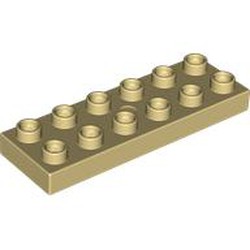 LEGO part 98233 Duplo Plate 2 x 6 in Brick Yellow/ Tan