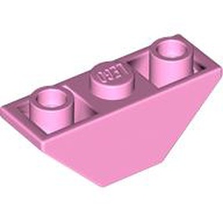 LEGO part 18759 Slope Inverted 45° 3 x 1 Double with 2 Blocked Open Studs in Light Purple/ Bright Pink