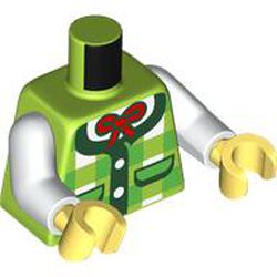 LEGO part 973c27h44pr7050 MINI UPPER PART, NO. 7050 in Bright Yellowish Green/ Lime