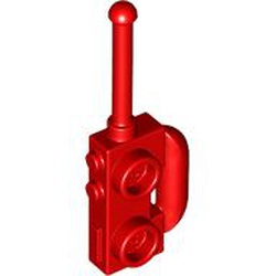 LEGO part 19220 Equipment Radio [Extended Handle, Expanded Speaker Grille] in Bright Red/ Red