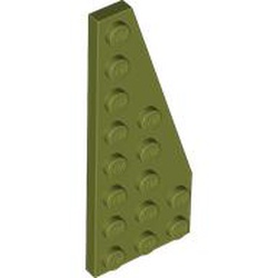 LEGO part 50304 Wedge Plate 8 x 3, 22° Right in Olive Green