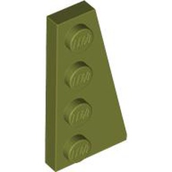 LEGO part 41769 Wedge Plate 4 x 2 Right in Olive Green