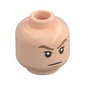 Minifig Head Link, Medium Nougat Eyebrows Arched, Neutral / Screaming Print
