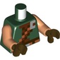 Torso, Pixelated Reddish Brown/Dark Orange Strap, White Bone print, Nougat Arms, Dark Brown Hands