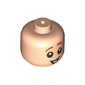 Minifig Head Baby / Toddler with Dark Orange Eyebrows, Bucked Teeth print